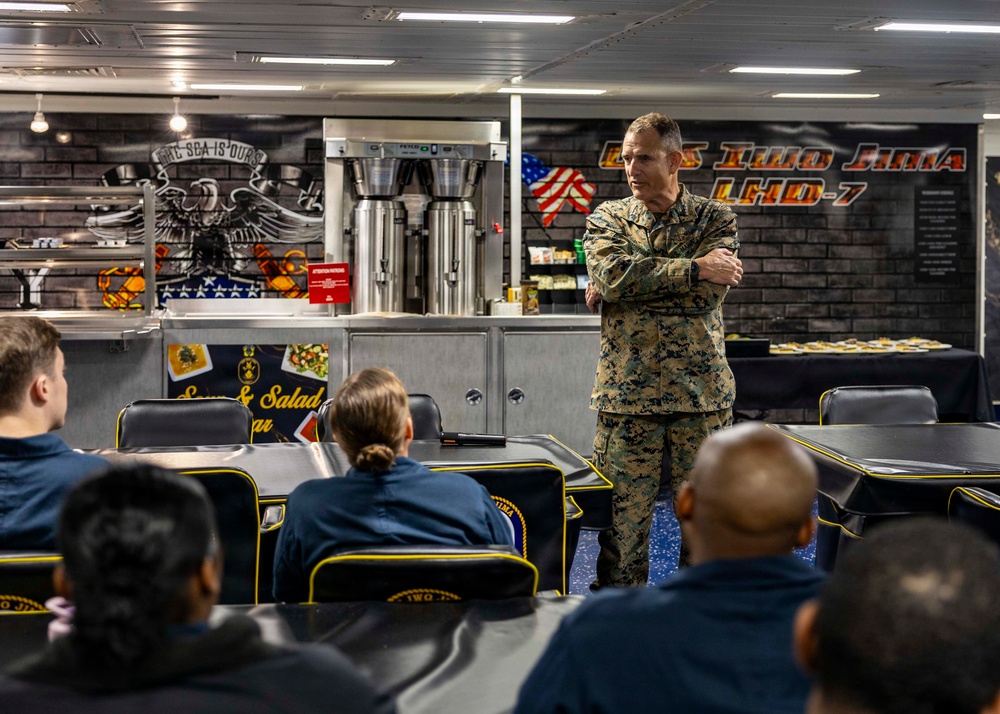 Gen. Francis L. Donovan, Commander, U.S. Southern Command, Visits USS Iwo Jima