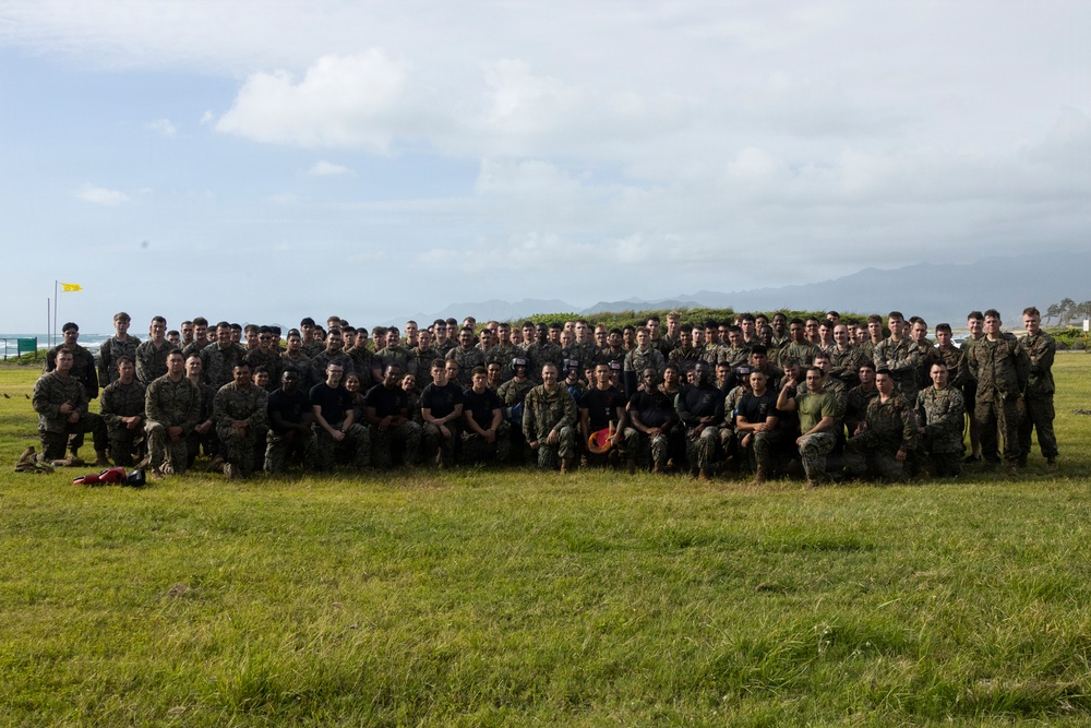 Combat Conditioning: 1st Low Altitude Air Defense Battalion Conducts MCMAP PT at MCBH