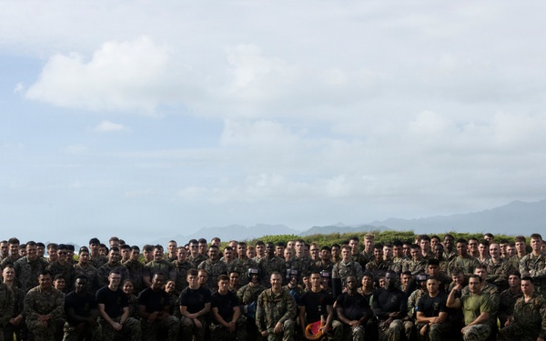 Combat Conditioning: 1st Low Altitude Air Defense Battalion Conducts MCMAP PT at MCBH