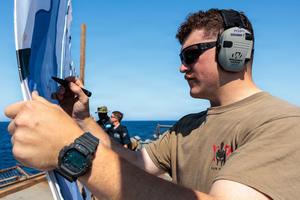 Small Arms Qualification aboard USS Gonzalez (DDG 66)