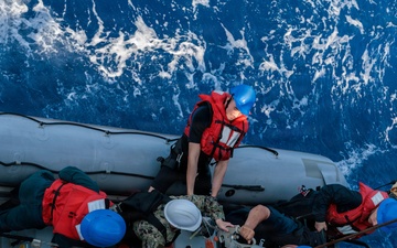 Small Boat Operations aboard USS Gonzalez (DDG 66)