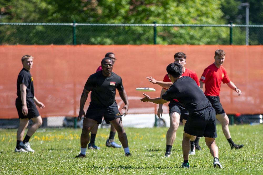 Dragoon Week: 2nd Cavalry Regiment Soldiers compete in ultimate Frisbee during Dragoon Week