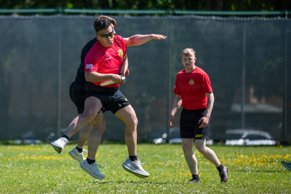 Dragoon Week: 2nd Cavalry Regiment Soldiers compete in ultimate Frisbee during Dragoon Week
