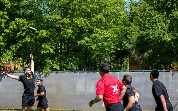 Dragoon Week: 2nd Cavalry Regiment Soldiers compete in ultimate Frisbee during Dragoon Week
