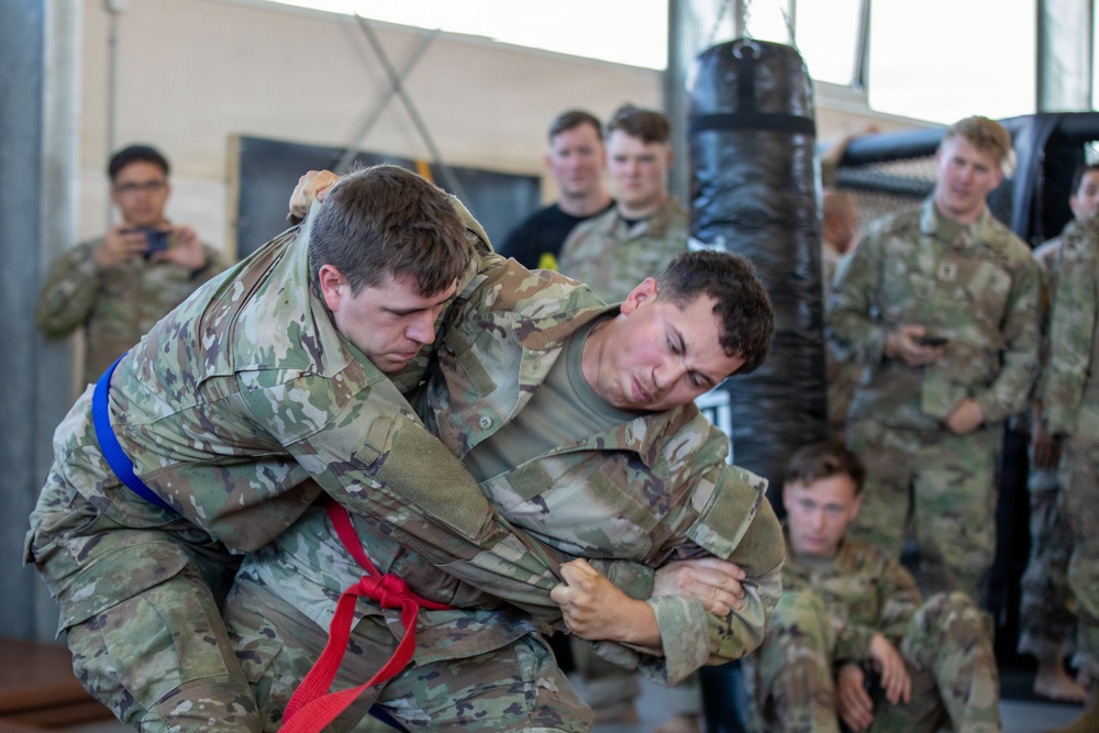 Dragoon Week: 2nd Cavalry Regiment Soldiers compete in combative preliminaries during Dragoon Week