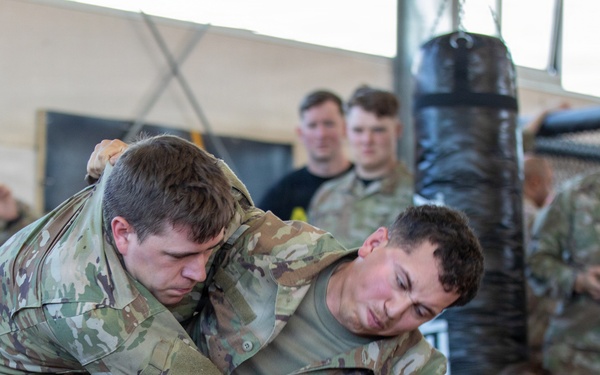 Dragoon Week: 2nd Cavalry Regiment Soldiers compete in combative preliminaries during Dragoon Week