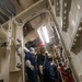 USS Mustin conducts an evening general quarters drill