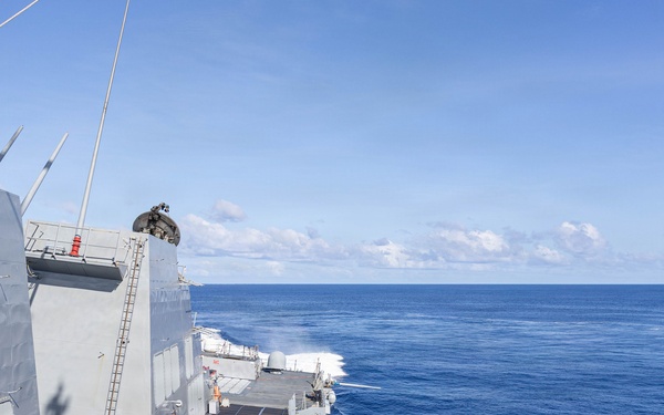 USS Mustin conducts ship handling training