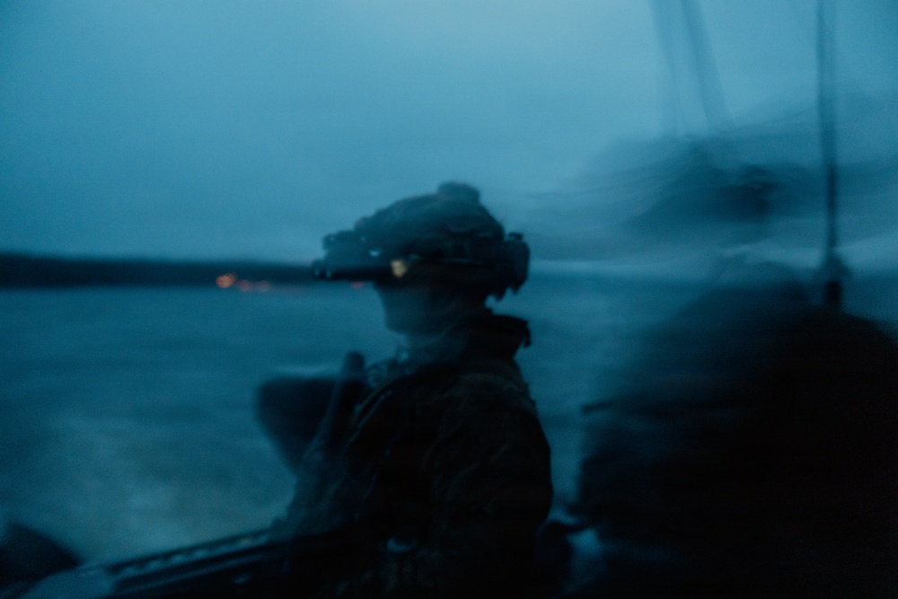 U.S. Recon Marines showcase lethality, expertise with amphibious insertion during training exercise in Finland