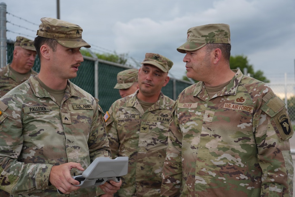 The 315th Engineer Battalion demonstrates Skydio X10D drone