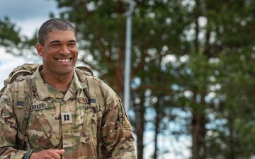 Four nations participate in the 18.6-mile Norwegian Foot March in Lithuania
