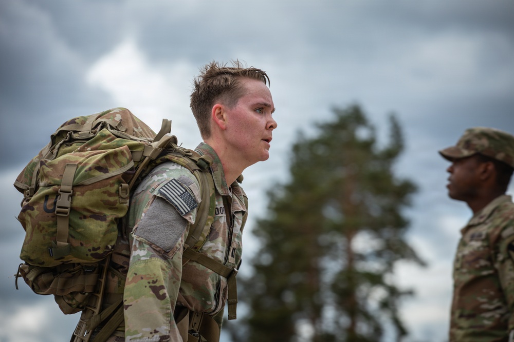 Four nations participate in the 18.6-mile Norwegian Foot March in Lithuania