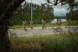 Four nations participate in the 18.6-mile Norwegian Foot March in Lithuania