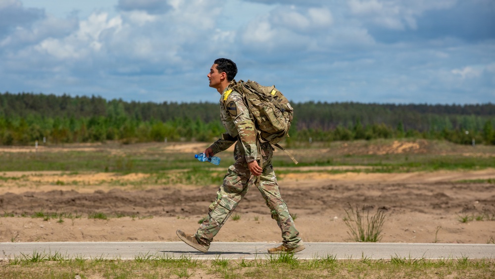 Four nations participate in the 18.6-mile Norwegian Foot March in Lithuania