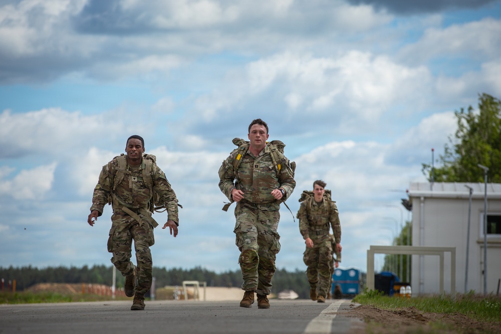 Four nations participate in the 18.6-mile Norwegian Foot March in Lithuania