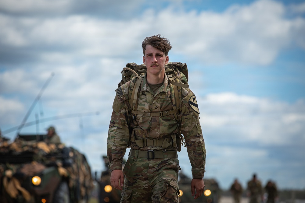 Four nations participate in the 18.6-mile Norwegian Foot March in Lithuania