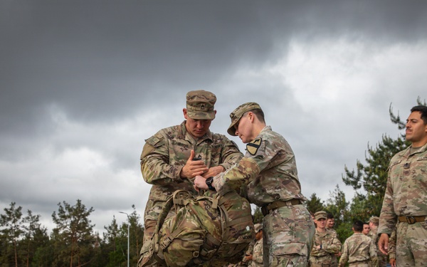 Four nations participate in the 18.6-mile Norwegian Foot March in Lithuania