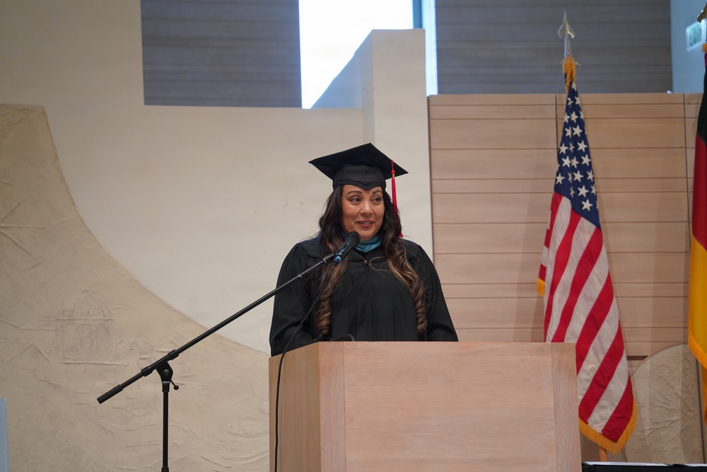 Barbara Young holding a speech