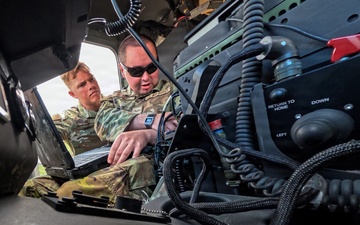 U.S. Central Command Airmen conduct communication checks