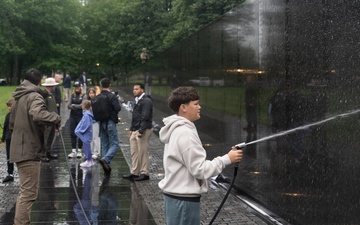 SW washes Vietnam Veterans Memorial
