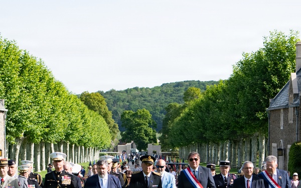 The 38th Assistant Commandant of the Marine Corps participates in the annual Belleau Wood Memorial Ceremony.