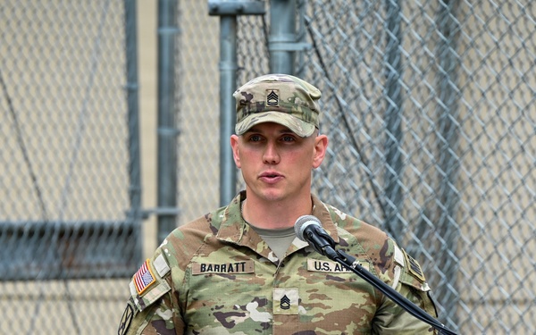 Kennel master relinquishes responsibility of 67th MP Detachment (MWD)