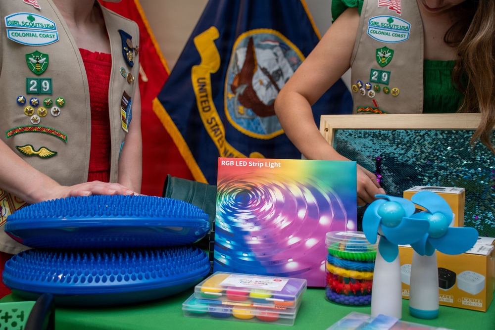 Girl Scout Troop 29 make a big difference at Naval Medical Center Portsmouth Neurodevelopmental Pediatrics Clinic