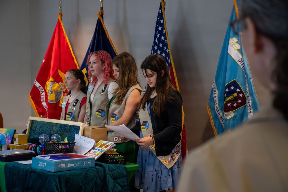 Girl Scout Troop 29 make a big difference at Naval Medical Center Portsmouth Neurodevelopmental Pediatrics Clinic