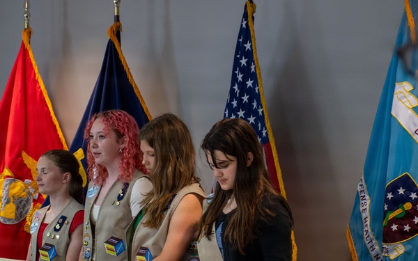Girl Scout Troop 29 make a big difference at Naval Medical Center Portsmouth Neurodevelopmental Pediatrics Clinic
