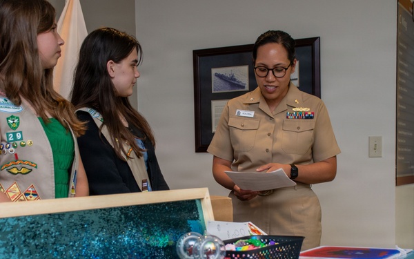 Girl Scout Troop 29 make a big difference at Naval Medical Center Portsmouth Neurodevelopmental Pediatrics Clinic