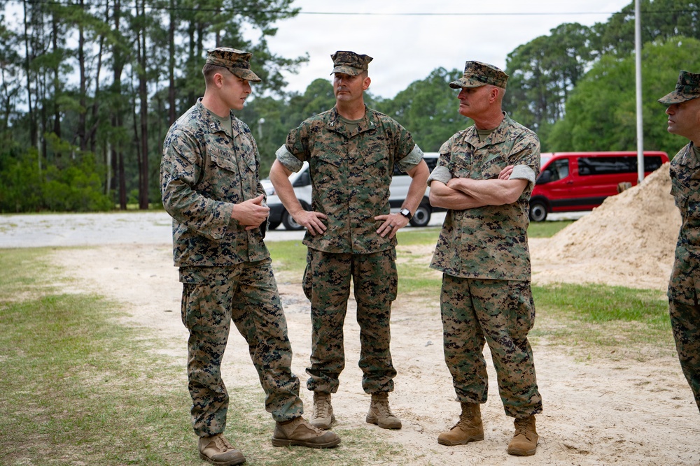 The 38th Assistant Commandant of the Marine Corps conducts a site visit on Marine Corps Recruit Depot Parris Island.