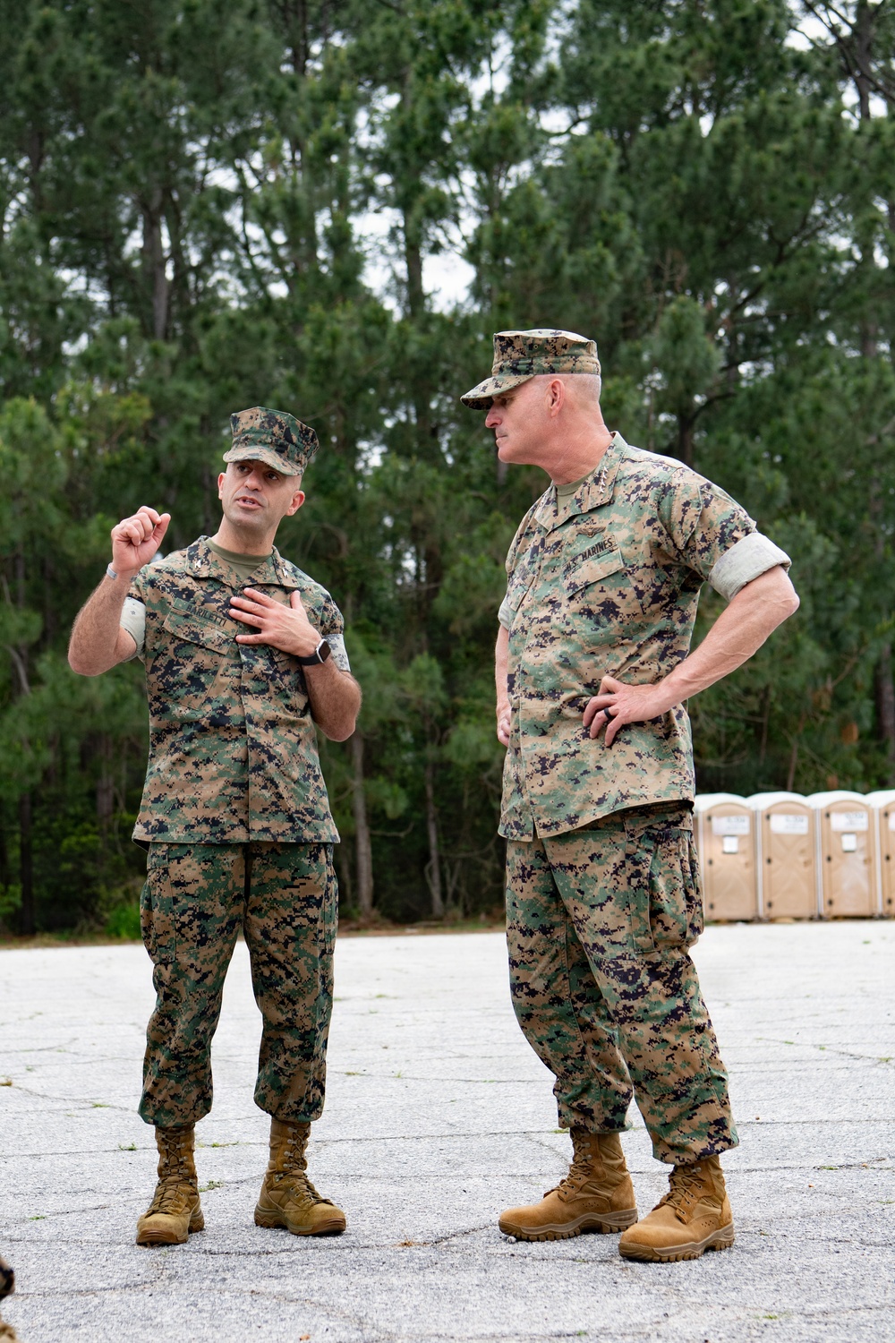The 38th Assistant Commandant of the Marine Corps conducts a site visit on Marine Corps Recruit Depot Parris Island.