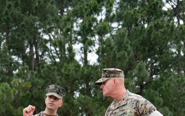 The 38th Assistant Commandant of the Marine Corps conducts a site visit on Marine Corps Recruit Depot Parris Island.