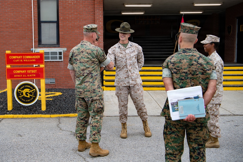 The 38th Assistant Commandant of the Marine Corps conducts a site visit on Marine Corps Recruit Depot Parris Island.
