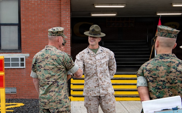 The 38th Assistant Commandant of the Marine Corps conducts a site visit on Marine Corps Recruit Depot Parris Island.