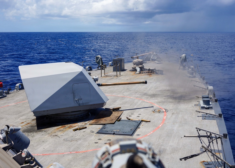 USS Cooperstown conducts live-fire exercise