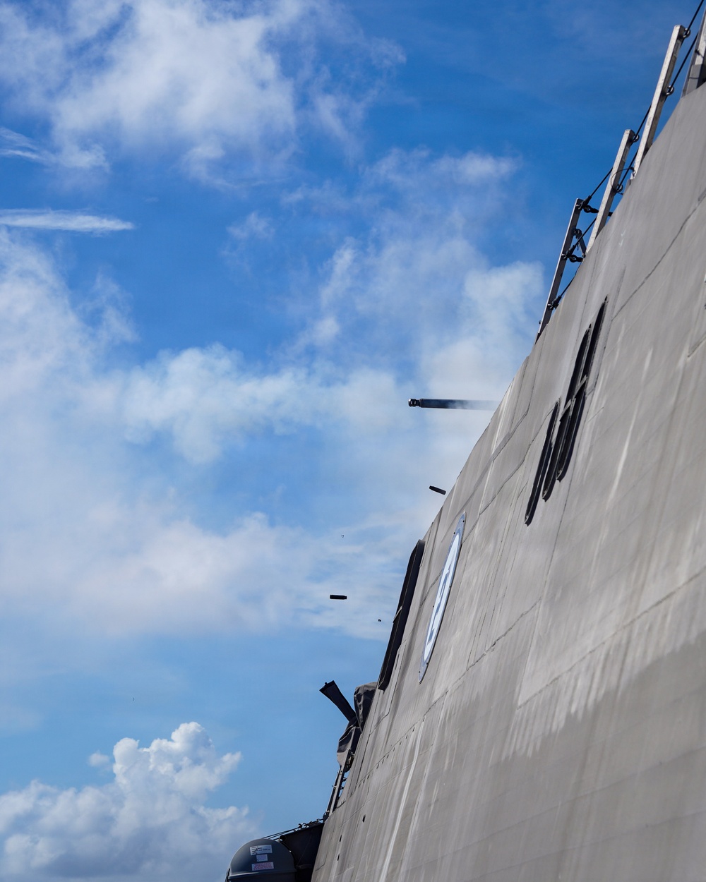 USS Cooperstown conducts live-fire exercise