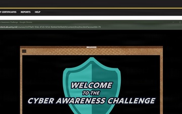 ATIS Learning Cyber Awareness Training Screenshot