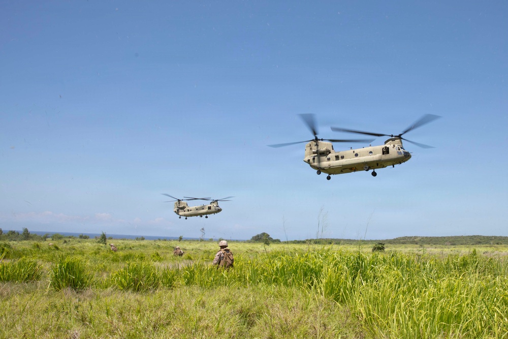 Task Force Secure Conducts CASEVAC Training with CH-47 Support at Guantanamo Bay