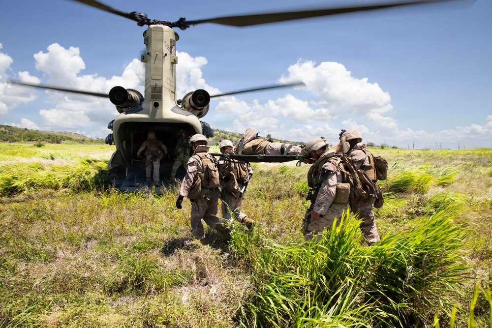 Task Force Secure Conducts CASEVAC Training with CH-47 Support at Guantanamo Bay