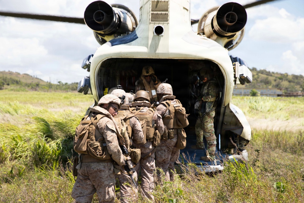 Task Force Secure Conducts CASEVAC Training with CH-47 Support at Guantanamo Bay