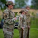 McDonald Stands at Attention With Bugle