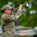 McDonald Plays Bugle at Memorial Ceremony