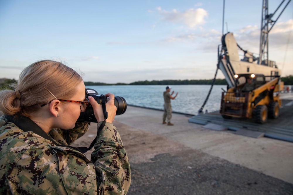 AFN Guantanamo Bay Sailors Document BEEF Heavy Equipment Operations