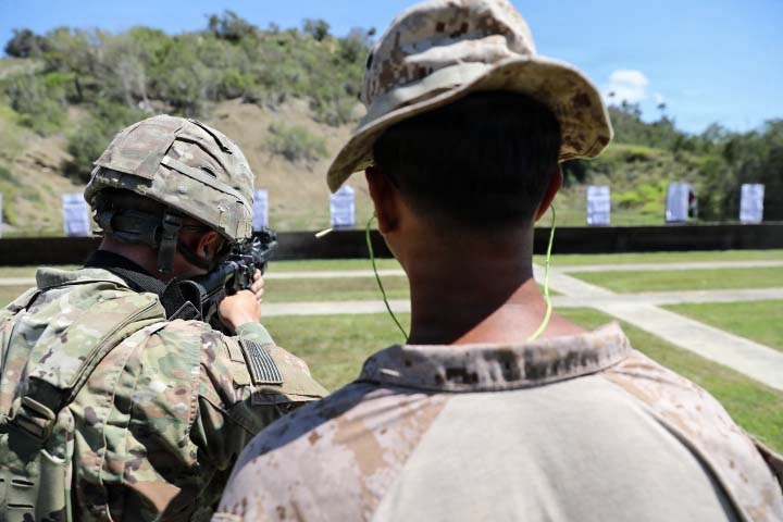 Task Force Guardian Conducts Joint Rifle Training with Task Force Secure