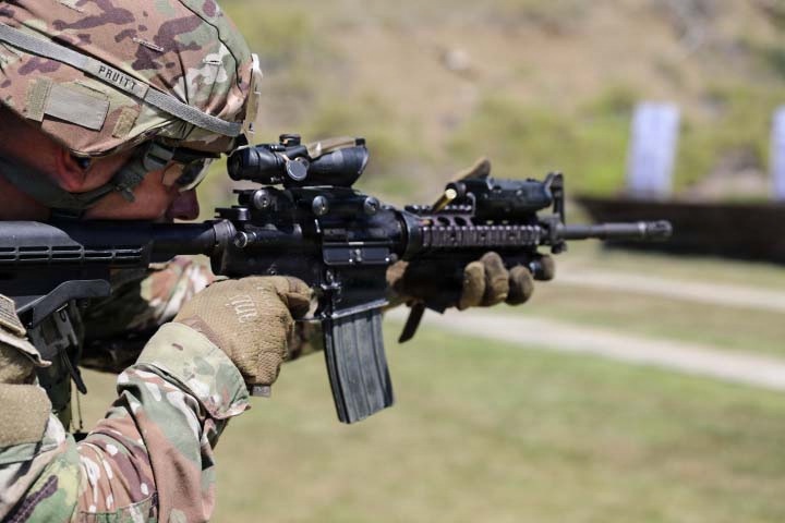 Task Force Guardian Conducts Joint Rifle Training with Task Force Secure