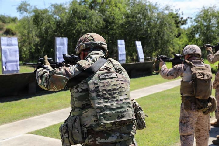 Task Force Guardian Conducts Joint Rifle Training with Task Force Secure