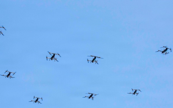 Salaknib 2026: 25th ID Soldiers watch a UAS swarm demonstration with Australian and New Zealand Army soldiers