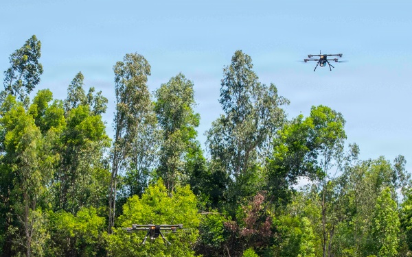 Salaknib 2026: 25th ID Soldiers watch a UAS swarm demonstration with Australian and New Zealand Army soldiers