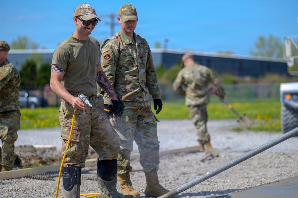 Warren and Smith Prepare Concrete Pad